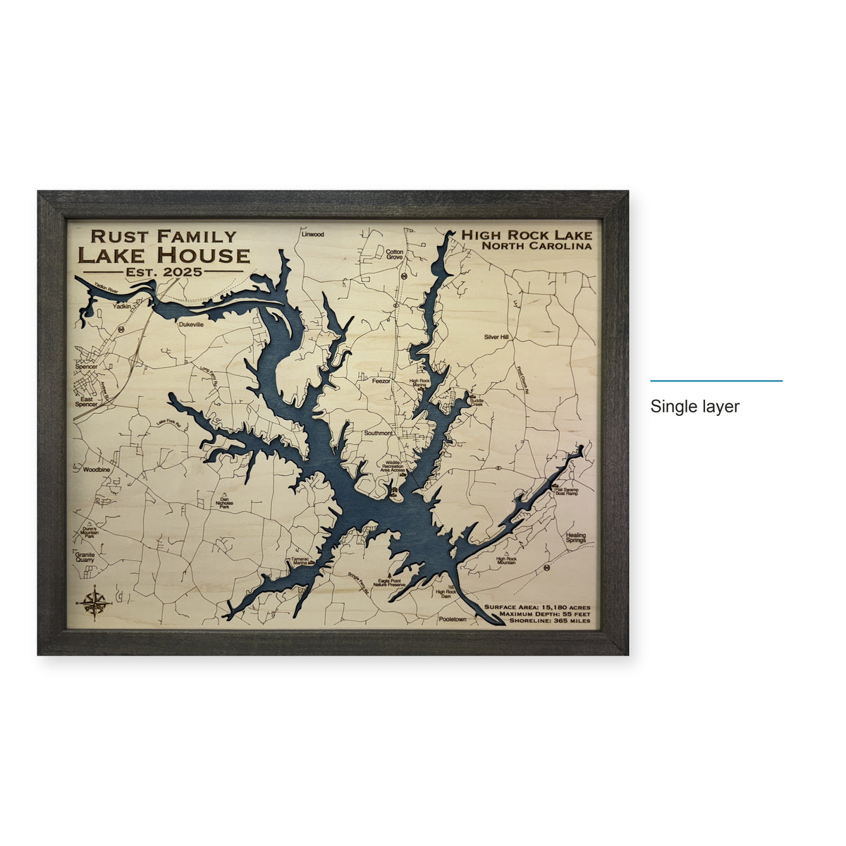 High Rock Rust wood map — single layer, layer option shown