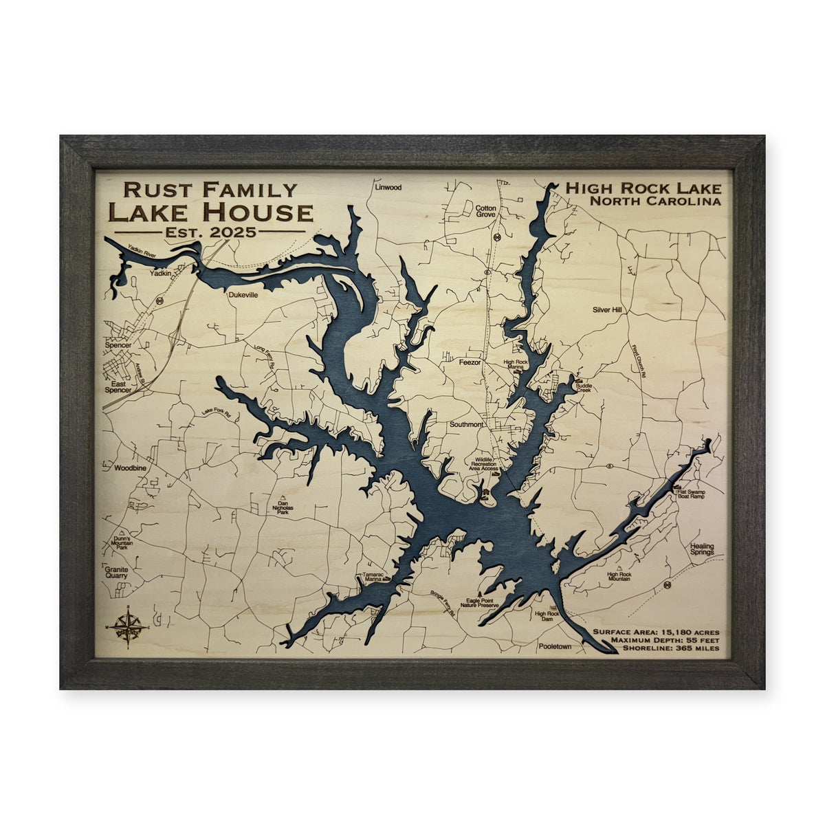 High Rock Rust wood map — single layer, white background