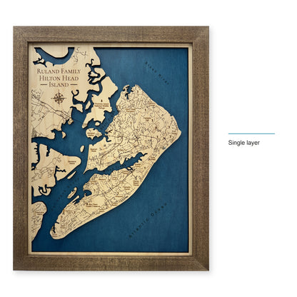 Hilton Head Ruland wood map — single layer, layer option shown