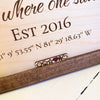 Close up image of removable icons and personalized engraved text. 