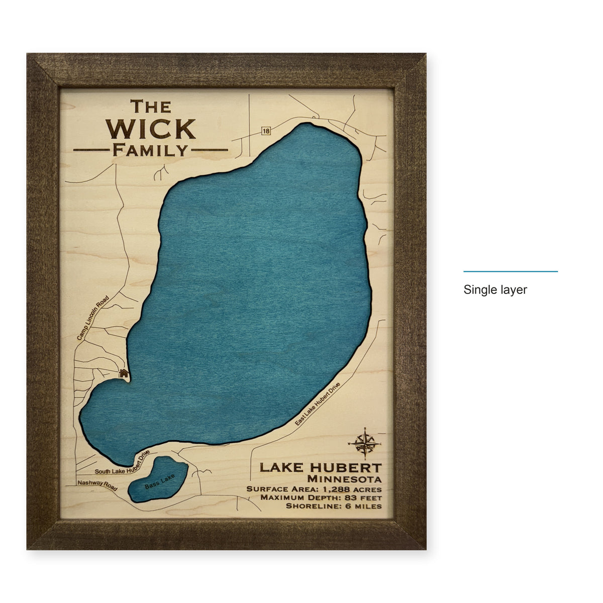Hubert Wick wood map — single layer, layer option shown