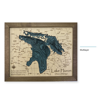 Huron Stryker wood map — multilayer, layer option shown