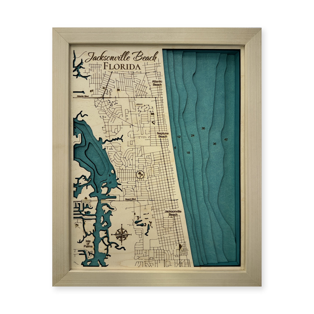 Jacksonville Bjornson wood map — multilayer, white background