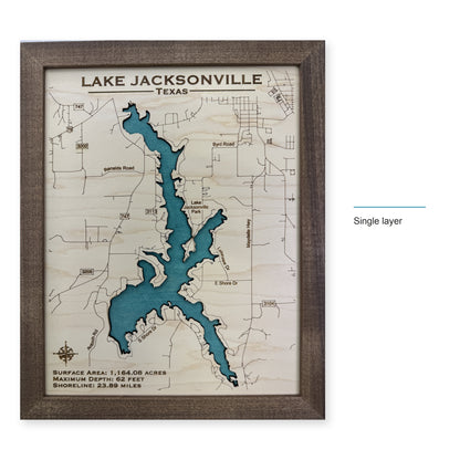 Jacksonville Lake wood map — single layer, layer option shown