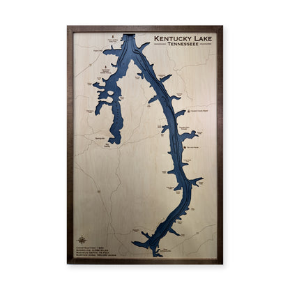 Kentucky Walnut Multi wood map — multilayer, white background