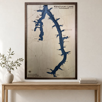 Kentucky Walnut Multi wood map — multilayer, staged room mockup