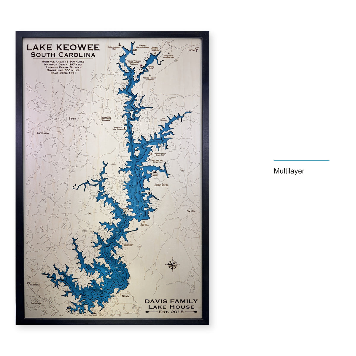 Keowee Davis wood map — multilayer, layer option shown