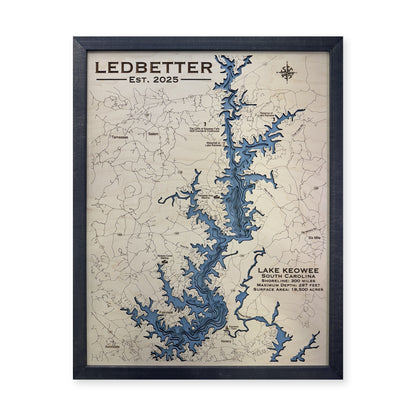 Keowee Ledbetter wood map — multilayer, white background