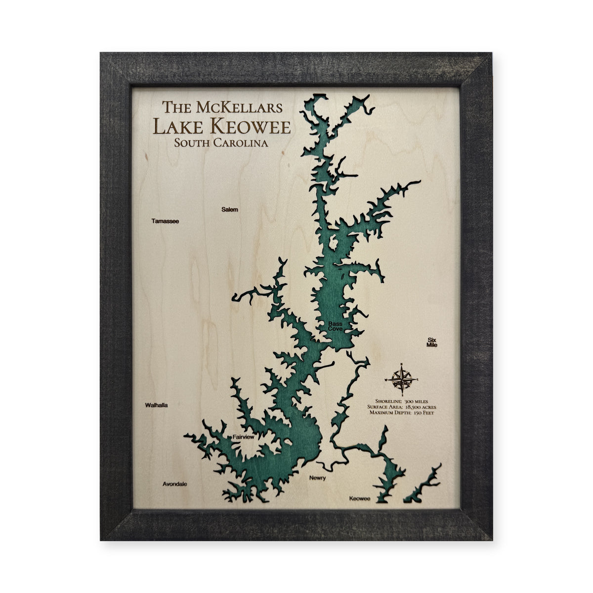 Keowee Mckellars wood map — single layer, white background