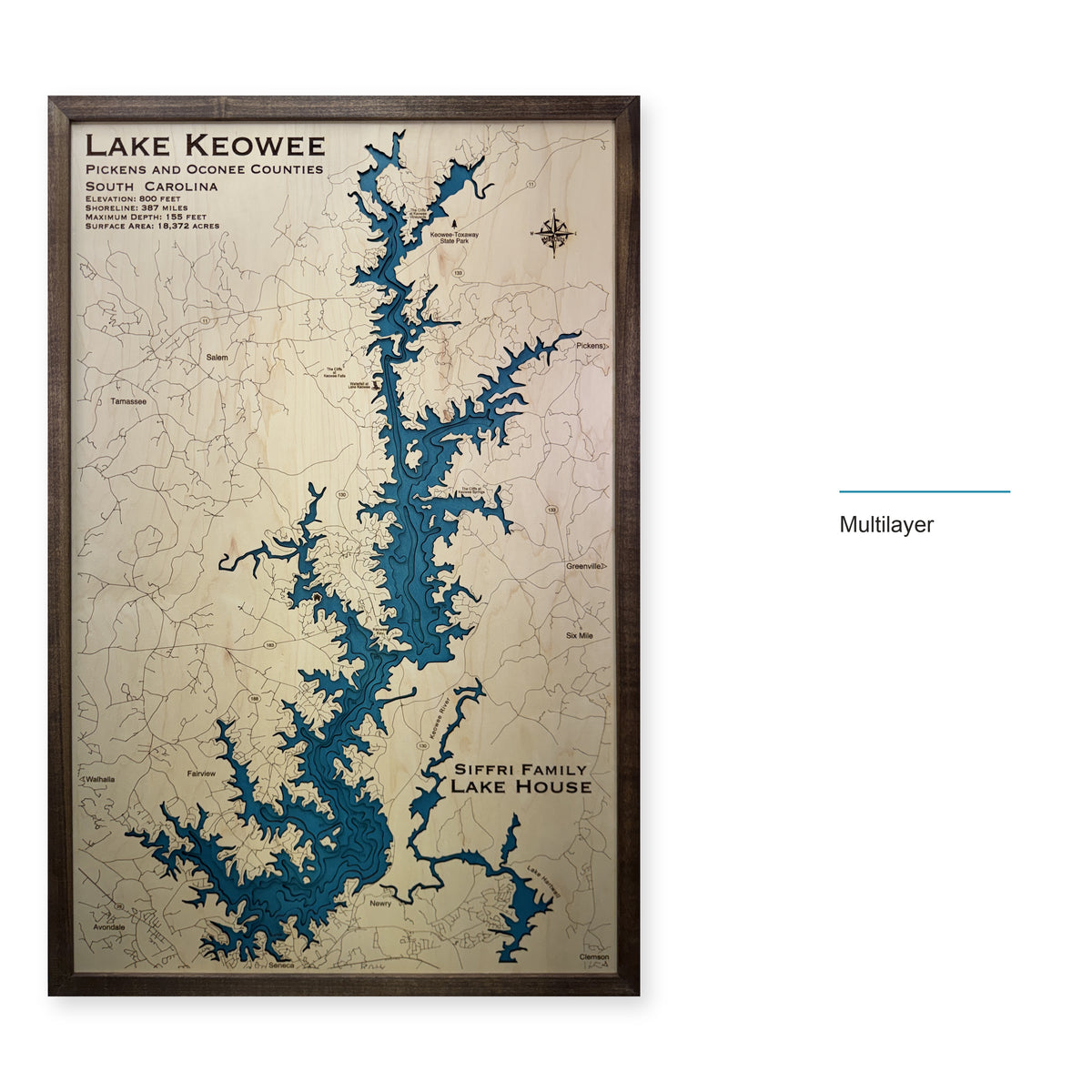 Keowee Siffri wood map — multilayer, layer option shown