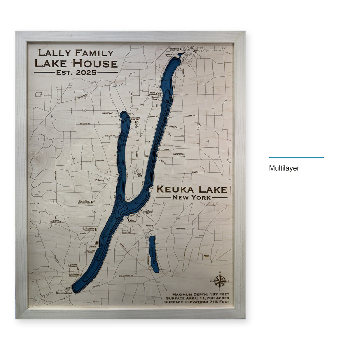 Keuka Lally wood map — multilayer, layer option shown