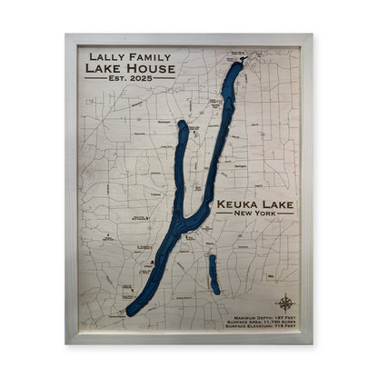 Keuka Lally wood map — multilayer, white background