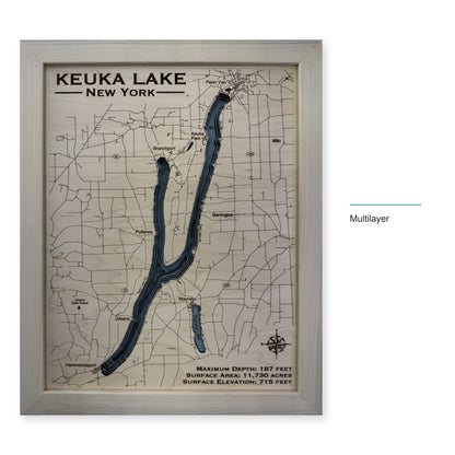 Keuka Natural wood map — multilayer, layer option shown