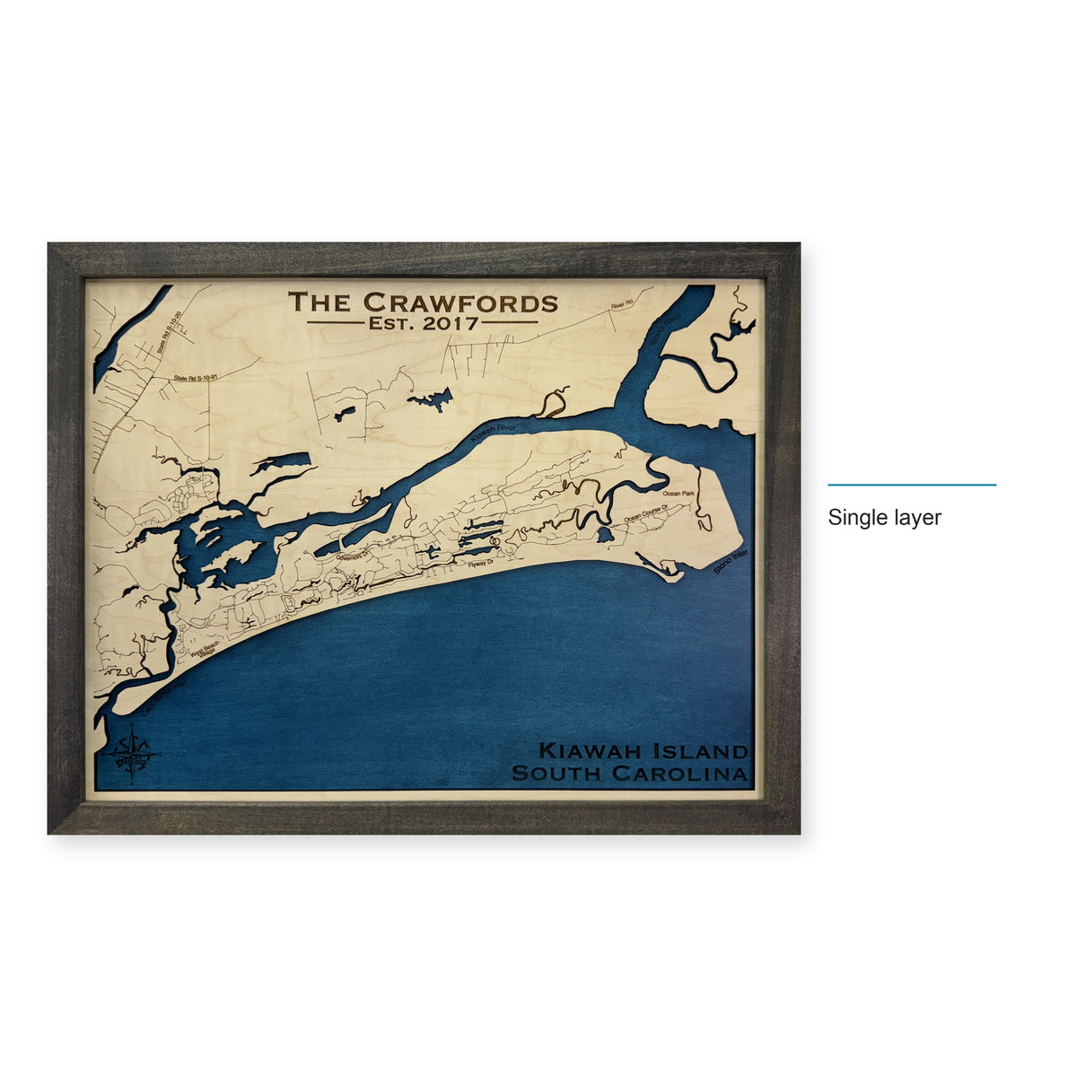 Kiawah Crawford wood map — single layer, layer option shown