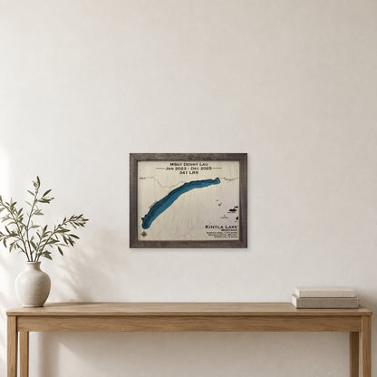 Kintla Lau wood map — multilayer, staged room mockup