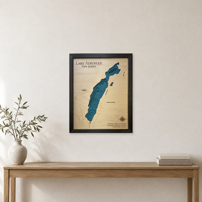Lake Aeroflex wood map — multilayer, staged room mockup