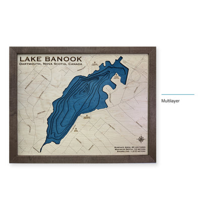 Lake Banook wood map — multilayer, layer option shown