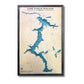 Map of Lake Coeur D'Alene, Idaho with a black frame on a white background