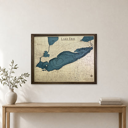 Lake Erie Walnut Multi wood map — multilayer, staged room mockup