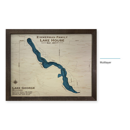 Lake George Zimmerman wood map — multilayer, layer option shown