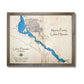 Single water layer wooden map of Lake Havasu.