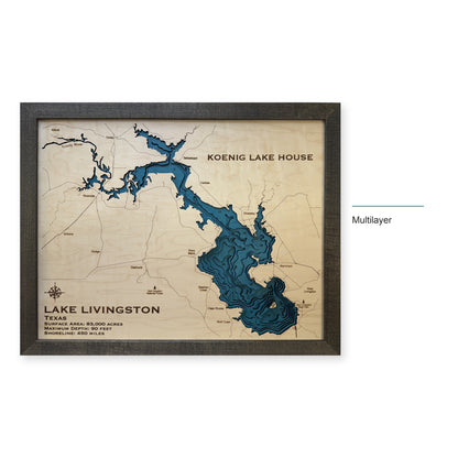 Lake Livingston Koenig wood map — multilayer, layer option shown