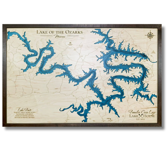 Lake of the Ozarks multilayer water map.