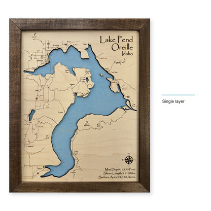 Lake Pend Oreille wood map — single layer, layer option shown