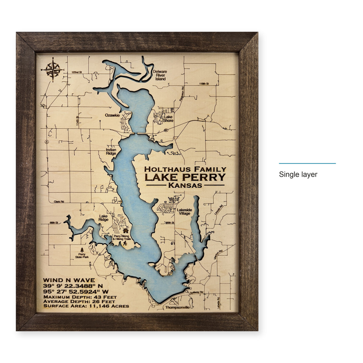 Lake Perry wood map — single layer, layer option shown