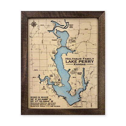 Lake Perry wood map — single layer, white background