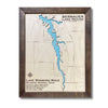 Single water layer Lake Roaming Rock wooden map. 