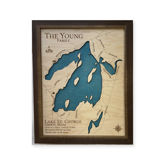 Lake St George Young wood map — single layer, white background