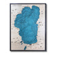 Large multilayer water map of Lake Tahoe.