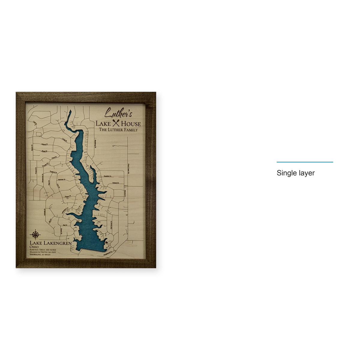 Lakengren Luther wood map — single layer, layer option shown