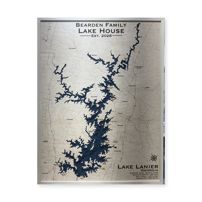 Lanier Bearden wood map — multilayer, white background