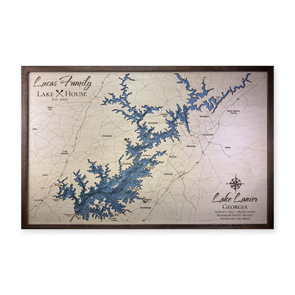 Lanier Lucas wood map — multilayer, white background