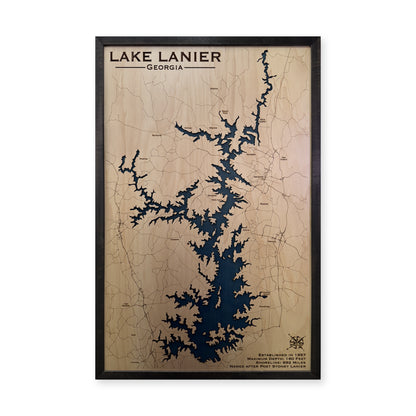 Lanier Nadiak wood map — single layer, white background