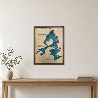 Lauderdale Multilayer wood map — multilayer, staged room mockup