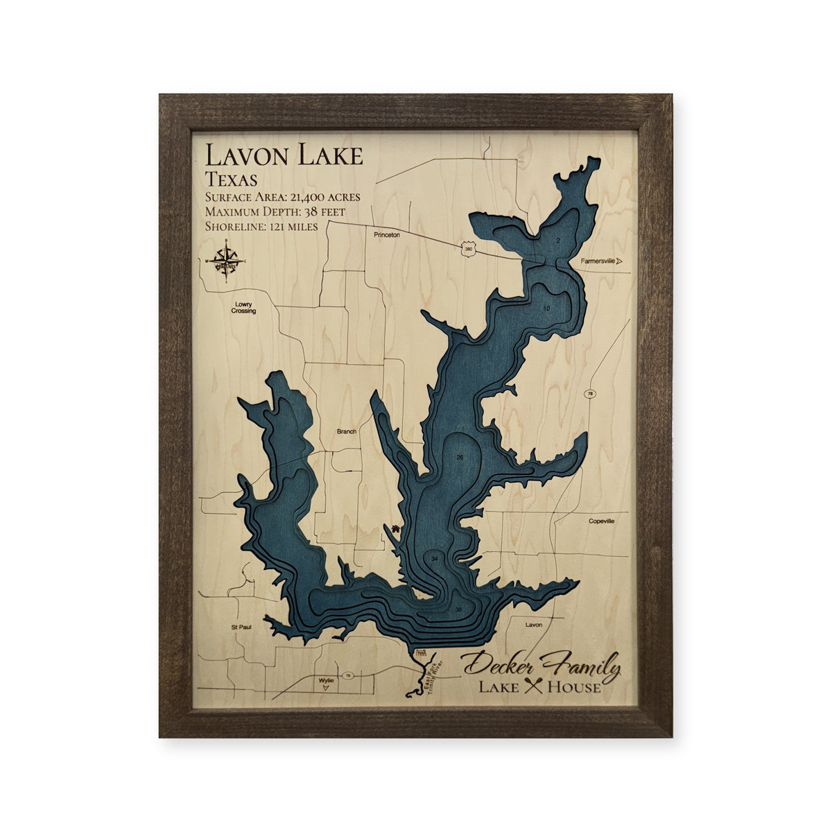 Lavon Decke wood map — multilayer, white background
