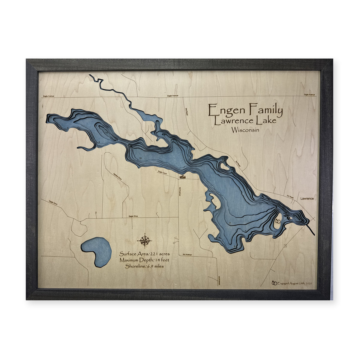 Lawrence Engen wood map — multilayer, white background