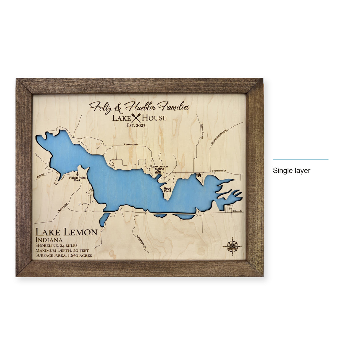 Lemon Mielke wood map — single layer, layer option shown