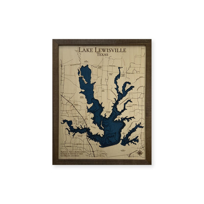 Lewisville Watson wood map — multilayer, white background
