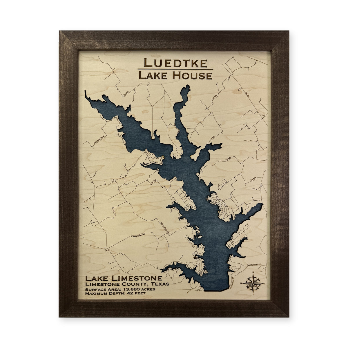 Limestone Luedtke wood map — single layer, white background
