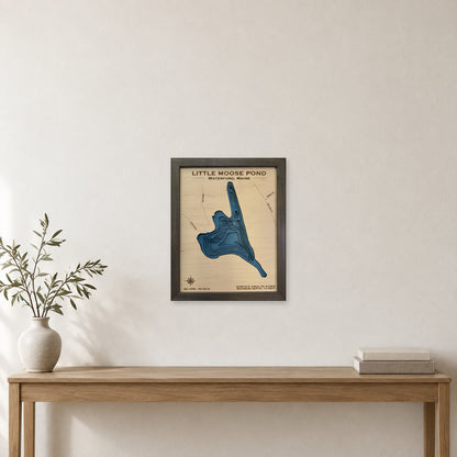 Little Moose Mcphee wood map — multilayer, staged room mockup
