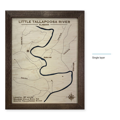 Little Tallapoosa wood map — single layer, layer option shown