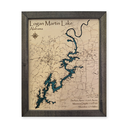 Logan Martin Bearden wood map — multilayer, white background