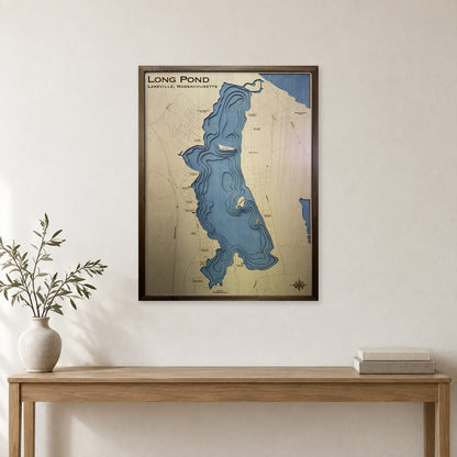 Long Pond Dicesare wood map — multilayer, staged room mockup