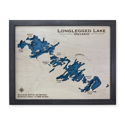 Longlegged Augustin wood map — multilayer, white background