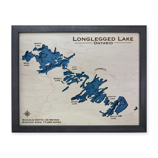 Longlegged Augustin wood map — multilayer, white background