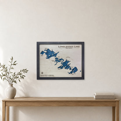 Longlegged Augustin wood map — multilayer, staged room mockup